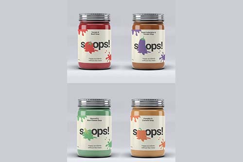 Soup packaged in mason jars