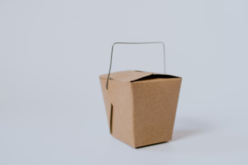A closed food container